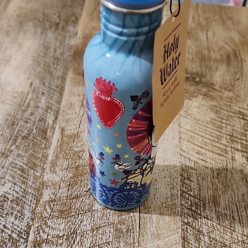 Frida Blue Water Bottle - Picture 7 of 13